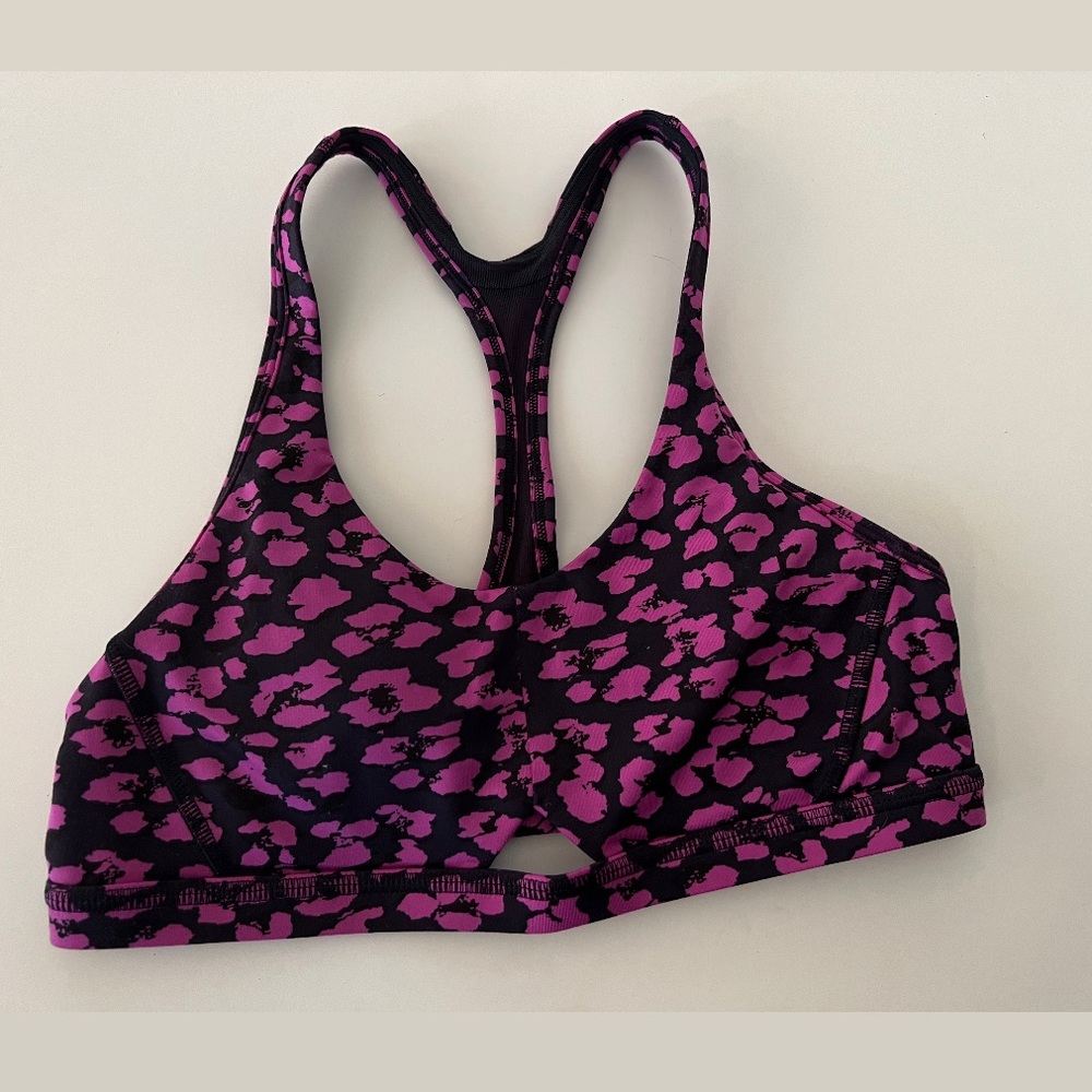 lululemon | bra | blue and pink print | size 6